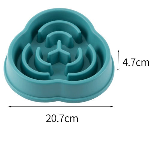 Plastic cloud shape slow feeder bowl TQ220  20.7x20.7x4.7 CM