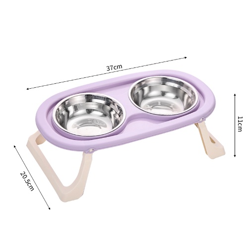 Plastic pet bowl with feet MH090/090L  37X20.5X4CM  / 47X26X6CM  