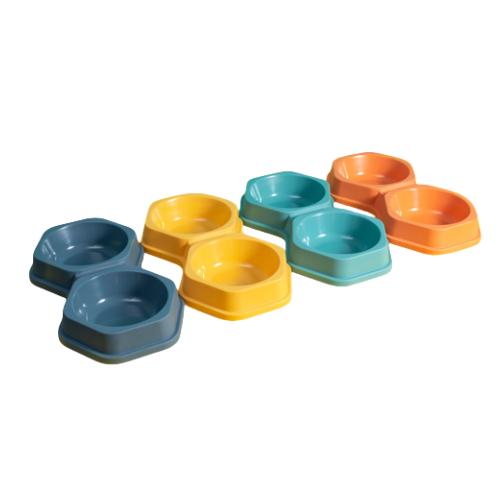 Plastic pet bowl for double MH056  18.5X30X4.5CM 