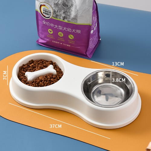 Plastic pet bowl for two MH079  38x18x6 CM